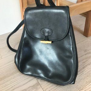 Longchamp leather knapsack.